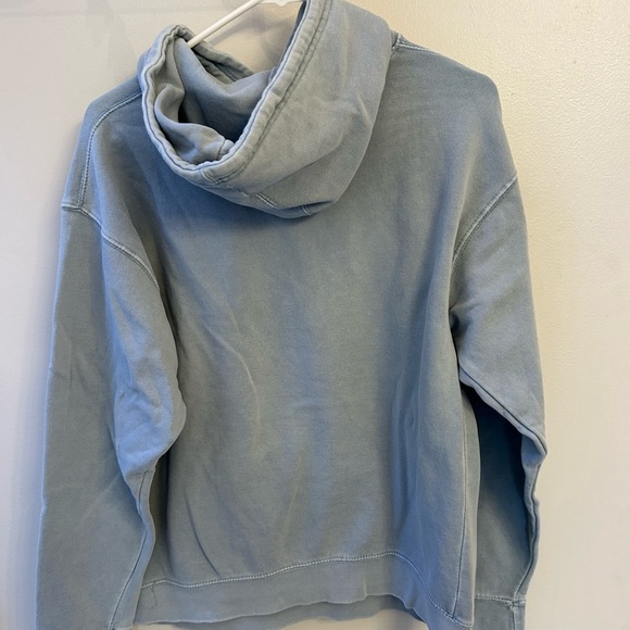 Unisex size medium Blue Graphic distressed  Hoodie Montana - Picture 8 of 8